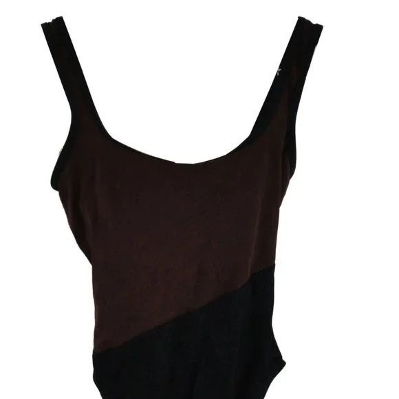 Anne Klein 1 PC Bathing Suit Black & Brown Size 14 SKU 000118-19 - Picture 2 of 3